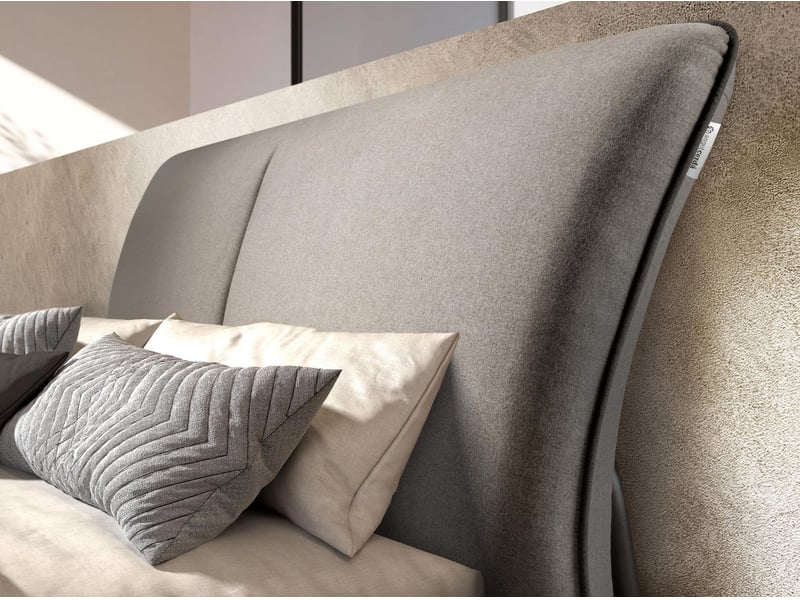  Lit en tissu gris foncé 7221 - Conforama E