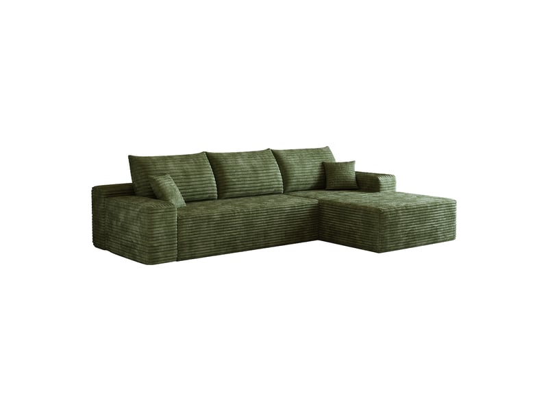  Canapé d'angle modulaire 270 x 175 x 83 cm 2 places en l, assise profonde, sans montage, canapé compressé pour salon, vert Bliss Lite - Conforama A