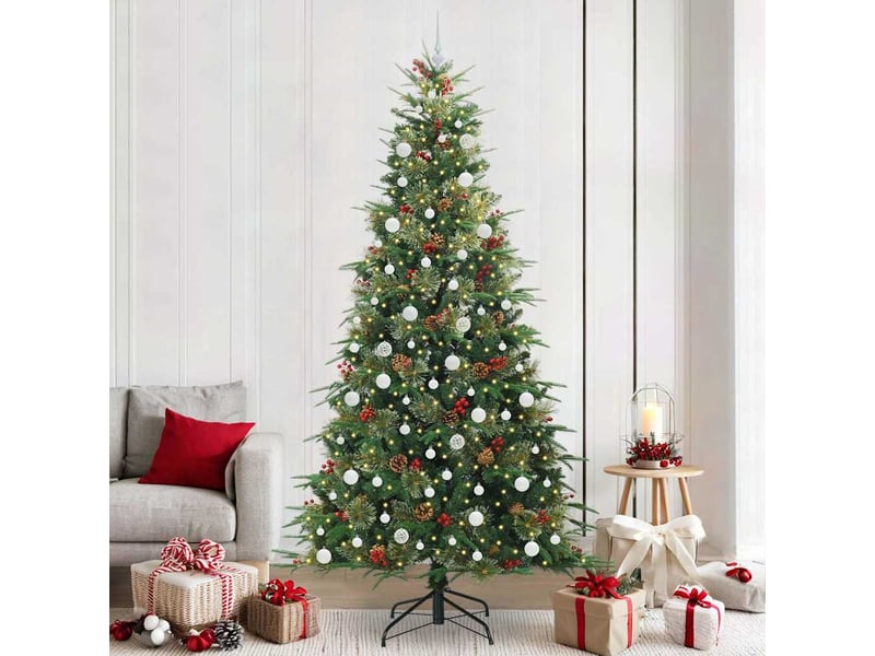  Sapin de noël artificiel, arbre de noël à branches articulées vert 240 cm shl1470  - Conforama B