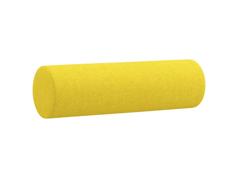  Lot de 2 coussins décoratifs jaune clair ø15x50 cm tissu cf60873  - Conforama C