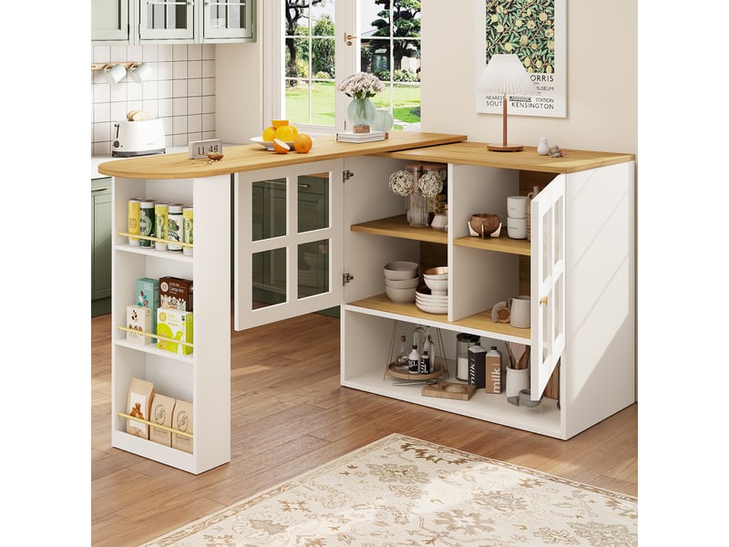  Bar blanc - 204cm table de bar blanc - Conforama D