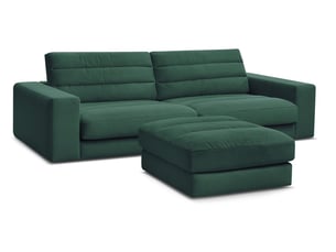 Canapé droit fixe BOBOCHIC SIERRA 4 places Velours vert