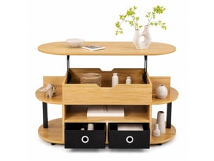 Table basse capsule coloris bicolore FLORAGRACE - 50 cmx105 cm