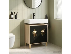 Armoire de salle de bain, meuble de rangement bremen sonoma 60x40x60 cm