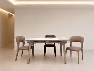 Table à manger à rallonge 140200×80, plateau en céramique