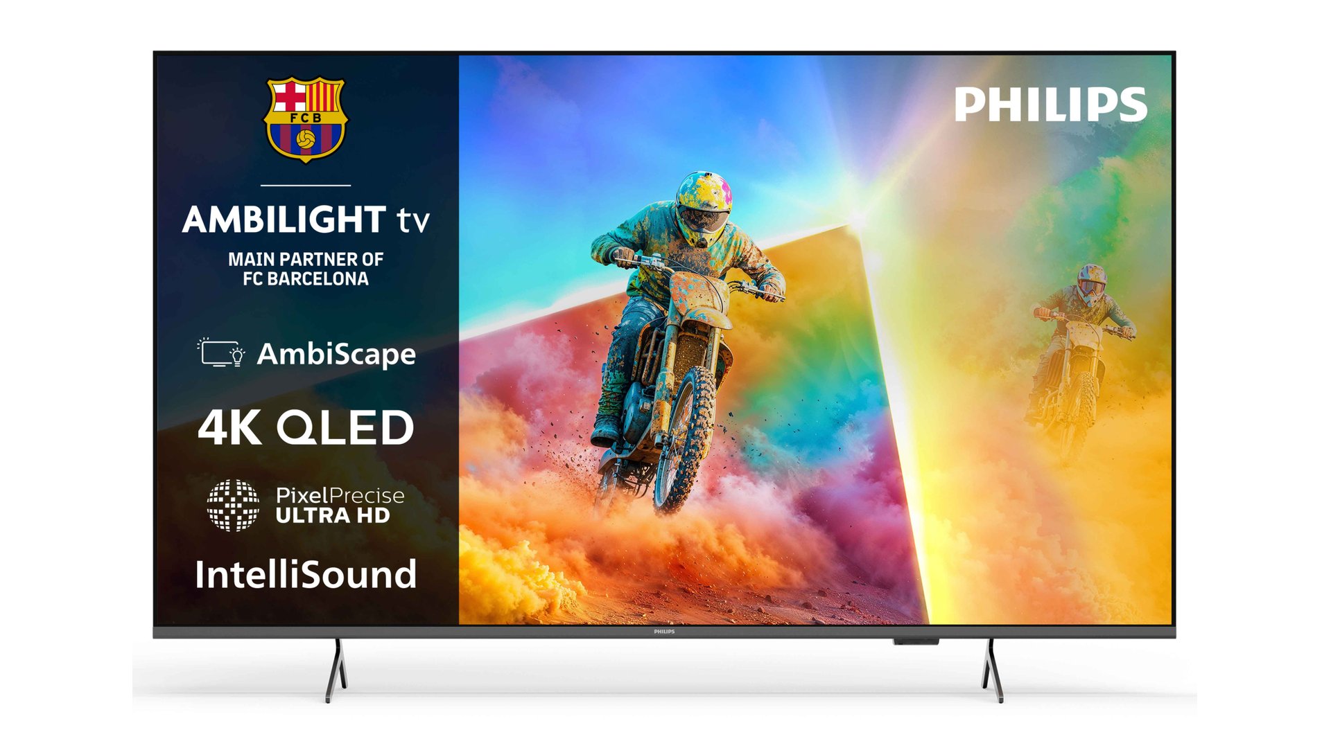 PHILIPS TV 108 cm UHD 4K Qled PHILIPS 43PQS8501/12 Noir 62.4 Conforama