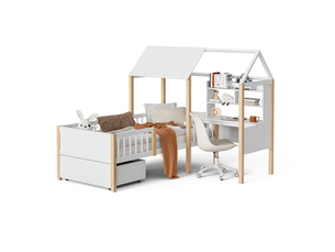 Lit simple 90x200 cm PHOEBE CAT coloris blanc