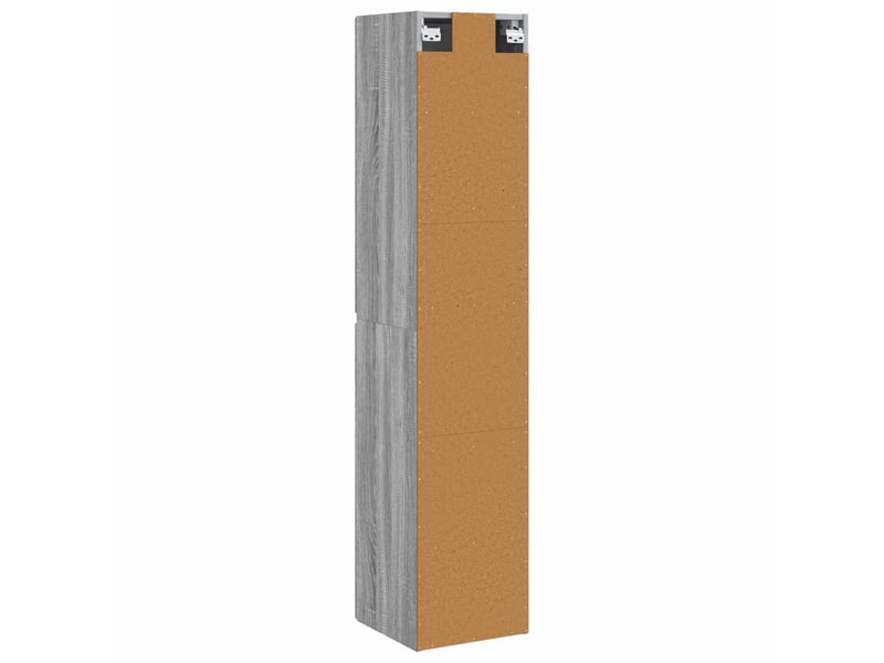  Cabinet salle de bain mural, meuble de rangement sonoma gris 33x34.5x160 cm shl7058  - Conforama E