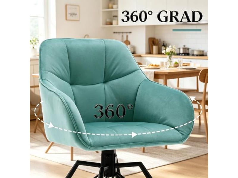  Chaises de cuisine pivotantes à dossier rembourré - chic et larges - lot de 2 - disponible sur site coforama  - Conforama D