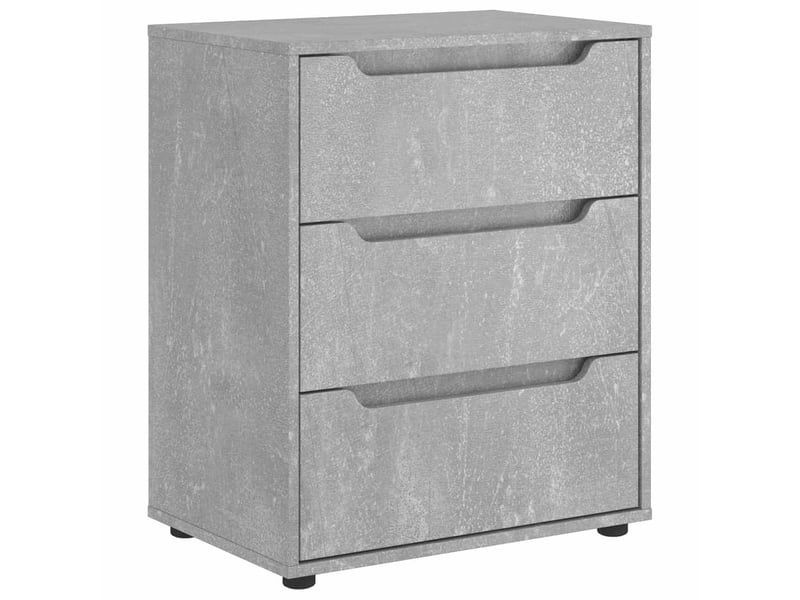 Buffet salon visnes gris béton 60x40x73 cm bois d'ingénierie - Conforama A