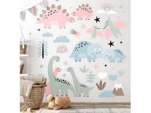 Sticker mural - famille dino130x192 cm