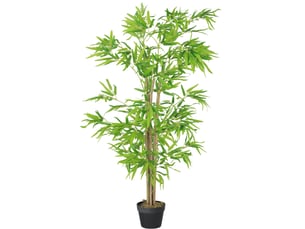 Bambou artificiel en pot 150 cm – vert – 644 feuilles réalistes avec mousse décorative et rendu naturel