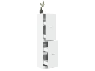 Meuble de rangement, armoire d'apothicaire blanc 40x41x174,5 cm bois d'ingénierie