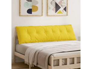 Coussin de dos, coussin de dossier jaune clair 180 x 19 x 50 cm tissu cf54778