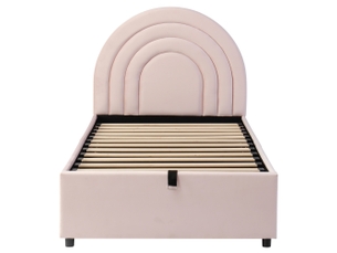 Lit coffre 90x200 cm RAUMIO coloris rose