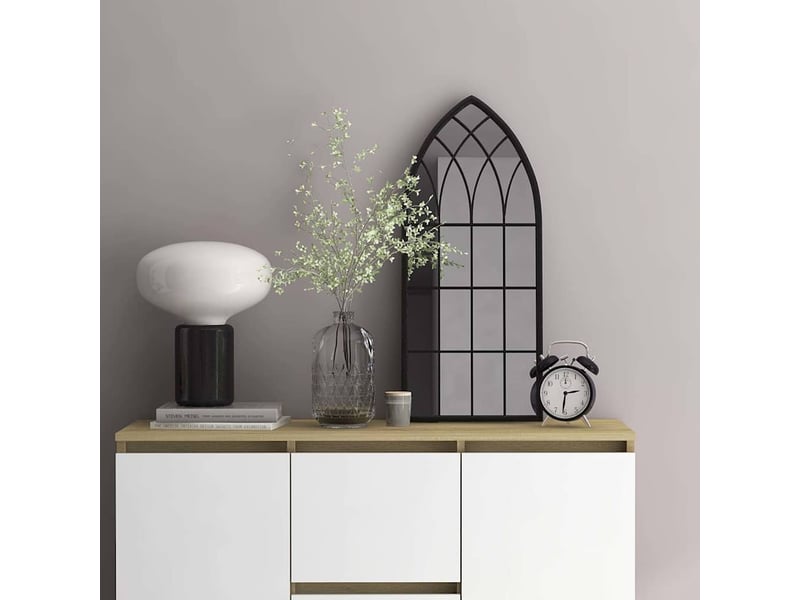  Miroir, miroir décoratif noir 70x30 cm fer pour utilisation à l'intérieur cf62900  - Conforama B