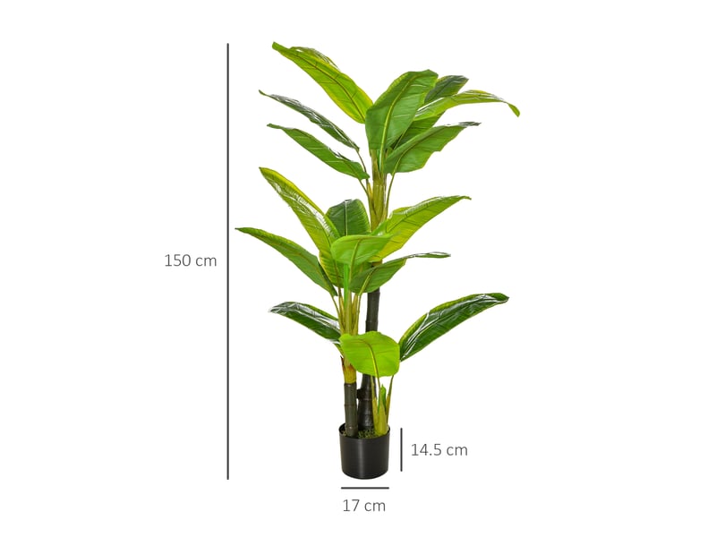  Bananier artificiel 150 cm décoratif vert  - Conforama E