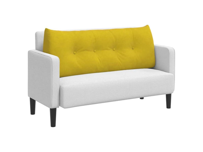  Coussin de dos, coussin de dossier jaune 120 x 24 x 50 cm velours cf54750  - Conforama C