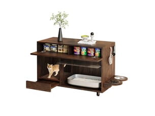 Buffet 2 porte(s) 0 tiroir(s) OKWISH - 100 cm coloris marron