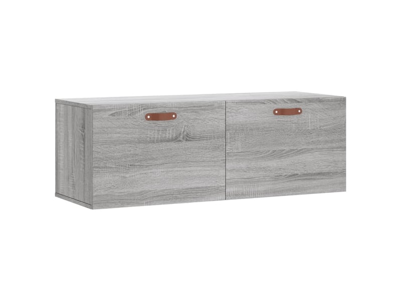  Armoire murale salon sonoma gris 100x36,5x35cm bois d'ingénierie shl5688  - Conforama A