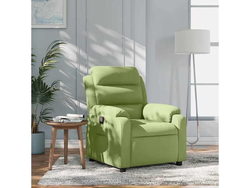  Vidaxl fauteuil inclinable vert clair velours  - Conforama B