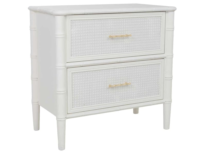  Table de chevet en bois blanc 71x39x68 cm h  - Conforama A