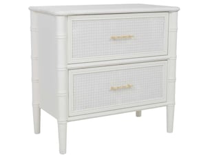 Table de chevet en bois blanc 71x39x68 cm h