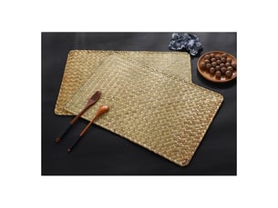Rapanda – ensemble de 4 sets de table en jonc de mer naturel 43 x 30 cm – rectangulaires en rotin tressé – faciles à nettoyer – pour table à mangerbasse