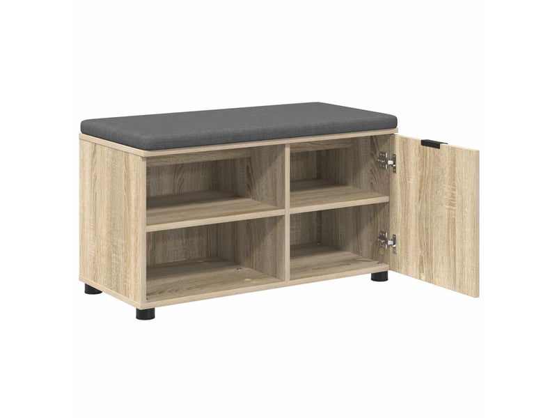  Banc d'entrée, banc interieur avec coussin chêne sonoma 80x38x46 cm shl77141  - Conforama E