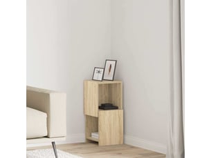Meuble d'angle, meuble de rangement salon 25,5x25x55cm bois d'ingénierie chêne sonoma