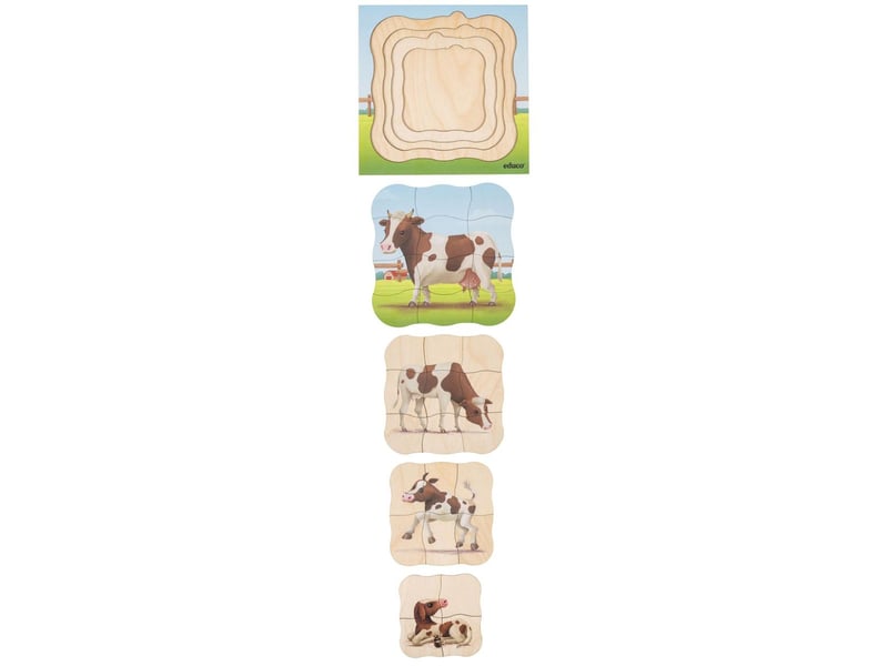 Educo à la ferme - la vache pousse  31 pièces de puzzle 8719924063283 - Conforama B
