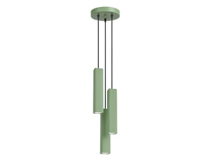 Suspension rayo 3p sauge aluminium moderne 108x20x20cm