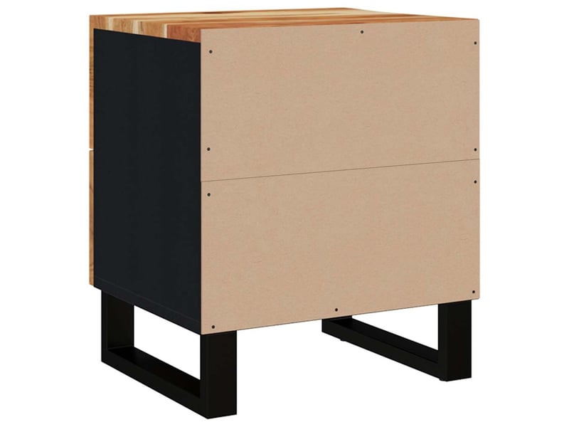  Lot de 2 tables de chevet - cabinet de chevet - table de nuit 40x33x46 cm bois d'acacia massif  - Conforama C