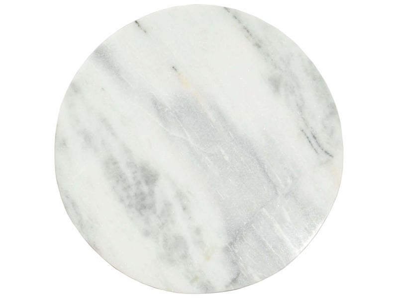  Table basse - table de salon - table à thé blanc et noir ø65 cm marbre solide véritable  - Conforama A