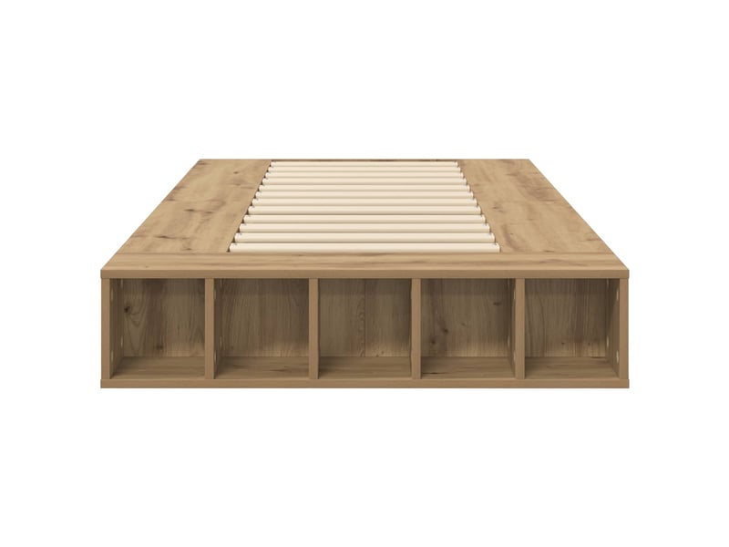  Lit simple- lit adulte -  cadre de lit avec rangement chêne artisanal 80 x 200 cm  - Conforama C