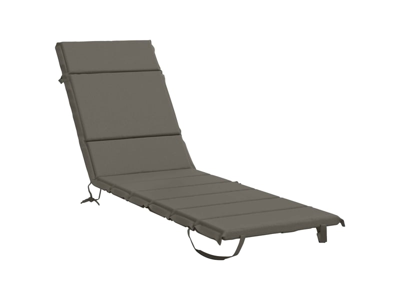  Coussin de transat, coussin pour bain de soleil gemert 100 % polyester gris 200 x 50 x 3 cm cf56152  - Conforama A