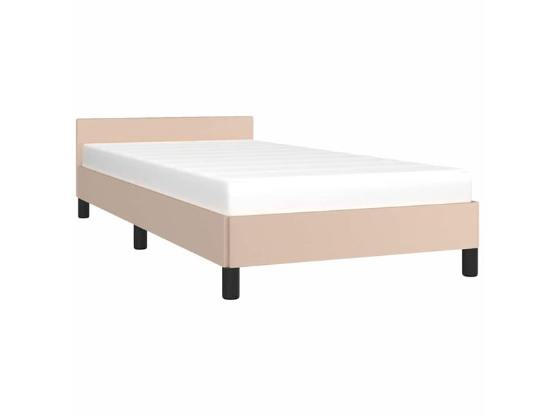  Lit simple- lit adulte -  cadre de lit avec tête de lit sans matelas cappuccino 100x200cm  - Conforama B