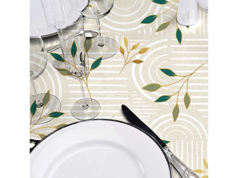  Nappe antitache ronde ambel 180cm naturel  - Conforama C