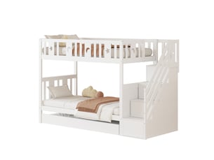 Lit superposé 90x200 cm PHOEBE CAT coloris blanc