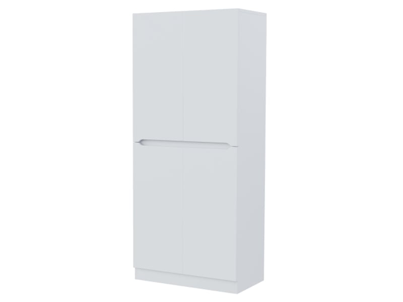  Armoire blanche 70x40x170 cm – 2 portes, rangement pratique  - Conforama A