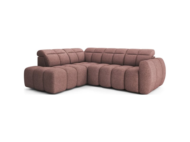  Canapé d'angle électrique ronda 4 places rouge clair – angle gauche  - Conforama E