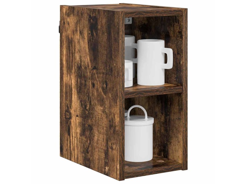  Meuble de rangement cuisine, armoire suspendue chêne fumé 20x29,5x40cm  - Conforama C