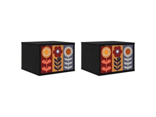 Table de chevet - cabinet de chevet - table de nuit mural essen 2 pc chêne noir 36 x 33 x 25 cm