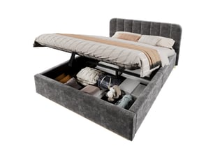 Lit coffre 140x200 cm SAPGAKS   coloris gris