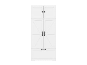 Buffet 3 porte(s)  4 tiroir(s) <strong></strong> <strong></strong> - 80 cm coloris blanc 