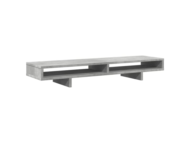  Support de moniteur table meuble bureau 100 x 27 x 15 cm bois d'ingénierie gris 02_0044843  - Conforama A