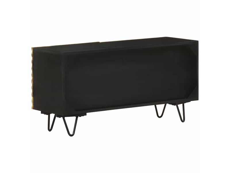  Meuble tv - banc tv - meuble de rangement 90x30x45 cm bois de manguier massif  - Conforama C