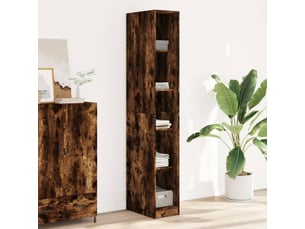 Garde-robe, armoire de rangement chêne fumé 30x50x200 cm bois d'ingénierie shl53436