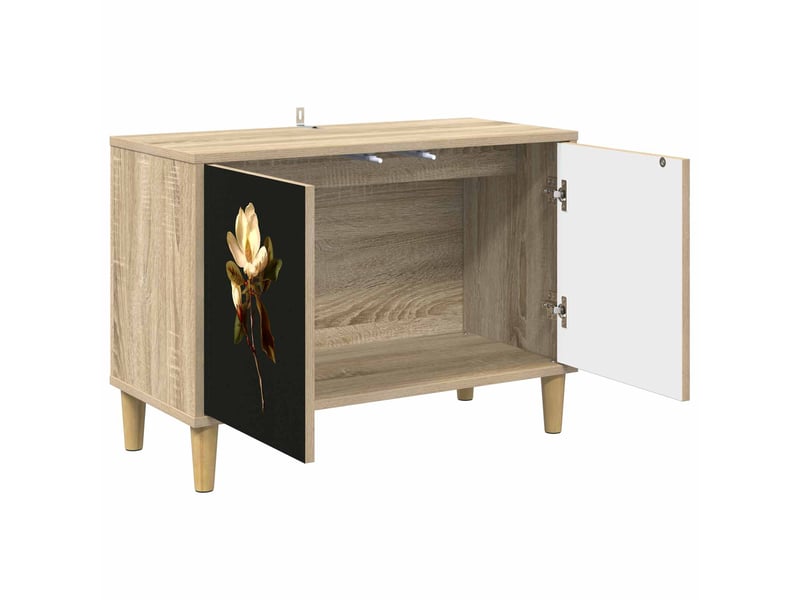 Meuble tv - banc tv - meuble de rangement bremen 69 x 33 x 50 cm sonoma bois d'ingénierie  - Conforama C