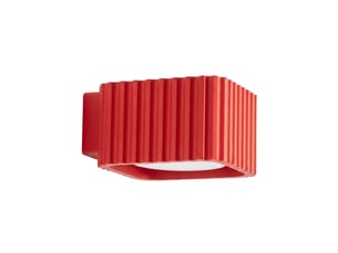 Applique riff rouge gx53 aluminium moderne 6x10x12cm